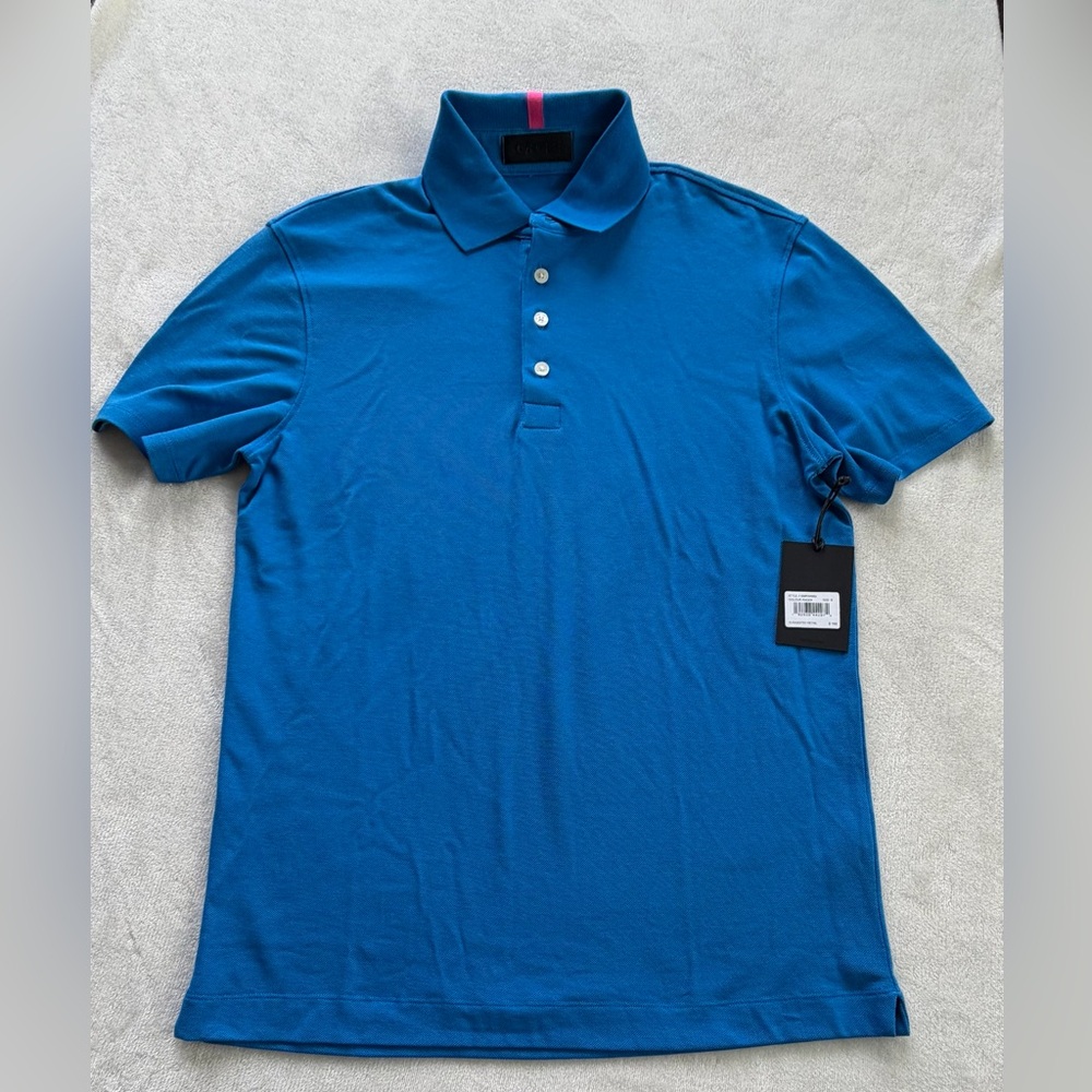 GFore Small Blue MensPolo Golf Luxury Athletic   #QuietLuxury NWT $160